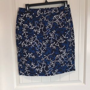 Banana republic nautical themed skirt